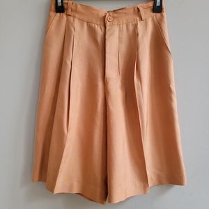 100% Silk Vintage Wide Leg Shorts Sz 1